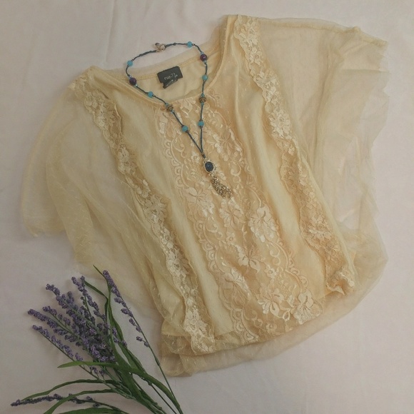 Rue21 Tops - Rue 21 Cream Lace Blouse